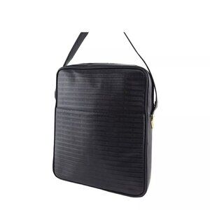 Mario Valentino Shoulder Bag Logo Border Leather Authentic Used T19364